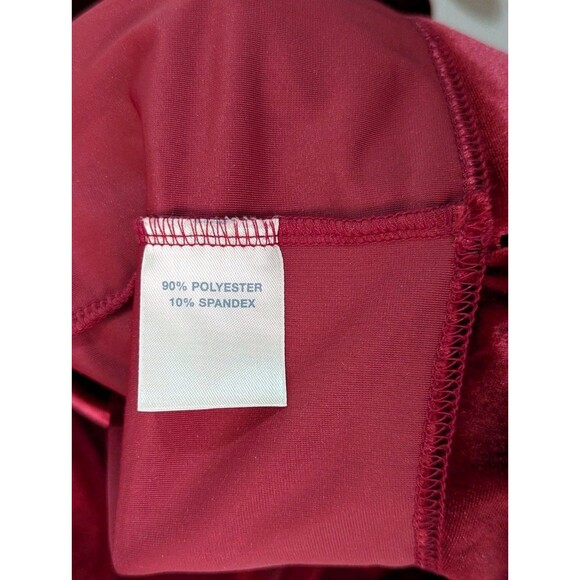 VTG Preview International Velour Track Suit Womens 3X Red Pockets Stretch V Neck - Picture 7 of 11